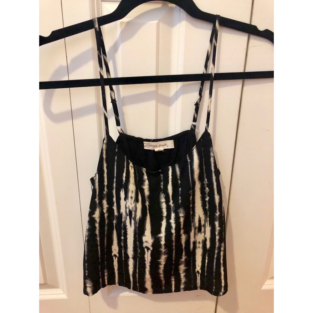 Painted Threads black & white camisole